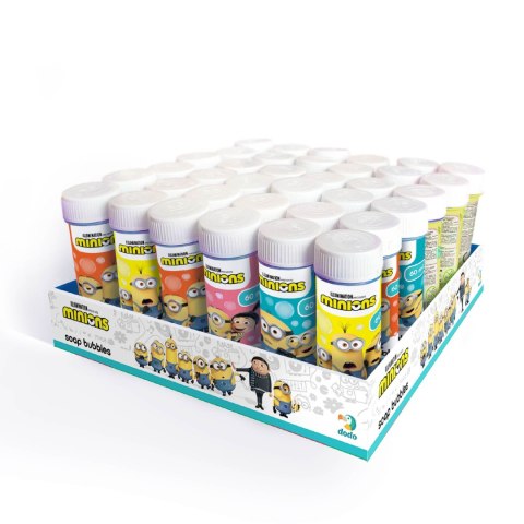 Bańki Mydlane Kolorowe Minionki Zestaw Kreatywny Dla Dzieci Płyn 60 ml