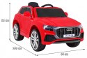 Audi Q8 Lift na akumulator dla dzieci Czerwony + Pilot + EVA + Wolny Start + MP3 USB + LED