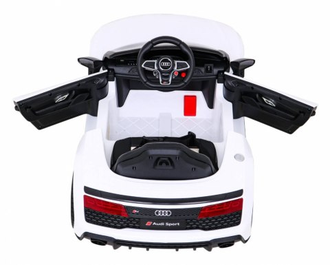 Audi R8 LIFT Samochodzik na akumulator Biały + Pilot + Koła EVA + MP3 + LED