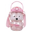 Butelka na wodę z uchwytem SWEET BEAR PINK 1000 ML BD27