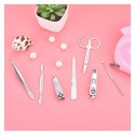 Zestaw akcesoriów do manicure w etui różowa świnka 7w1 AK07