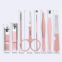 Zestaw akcesoriów do manicure w etui różowa świnka 7w1 AK07