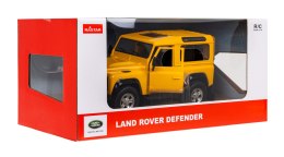 Land Rover Defender żółty RASTAR model 1:14 Zdalnie sterowanie auto + Pilot 2,4 GHz + Ręcznie otwierane drzwi