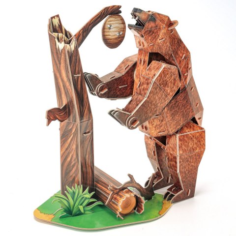 CUBIC FUN PUZZLE 3D NATIONAL GEOGRAPHIC ZAGROŻONE ZWIERZĘTA - NIEDŹWIEDŹ BRUNATNY