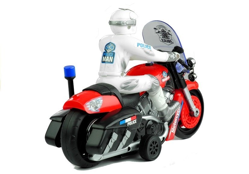 Motocykl Policyjny Ścigacz Ruchome Koła Gra Świeci