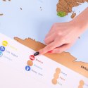 Mapa Świata Zdrapka dla Podróżnika na Prezent
