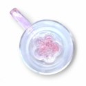 Szklanka termiczna z brokatowtym kwiatkiem w środku 250 ml - SZK143