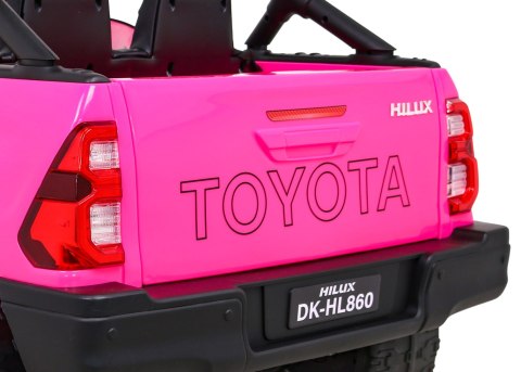 Toyota Hilux na akumulator dla dzieci Różowy + Napęd 4x4 + Pilot + 2 bagażniki + Radio MP3 + LED
