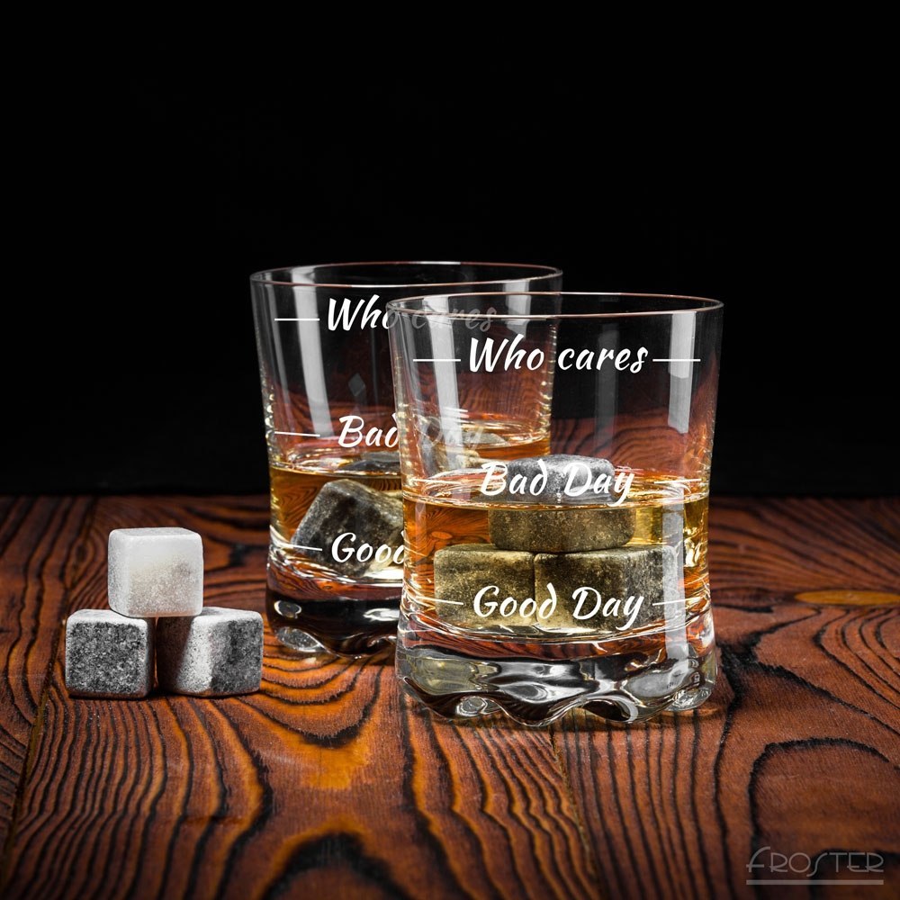 Zestaw kamienie szklanki do whisky WHO CARES etui