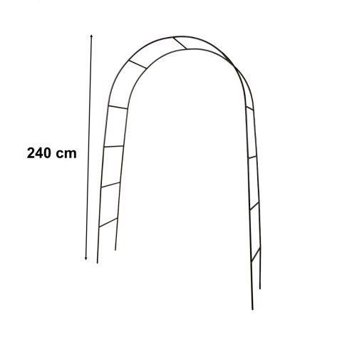 Pergola ogrodowa łuk uchwyt na róże kwiaty bluszcz pnącza metalowa 240 x 140 cm