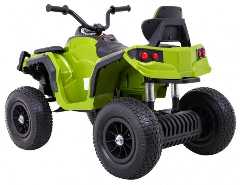Quad ATV Air na akumulator dla dzieci Zielony + Koła pompowane + Radio MP3 + Wolny Start