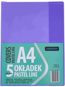 Okładka A4 PASTEL LINE nieregulowana, 5 szt