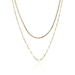 Naszyjnik stal szlachetna pozłacana 14k złotem NST2159