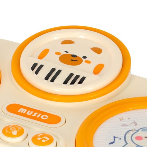 Pianinko organki interaktywne dla dzieci edukacyjne beżowy