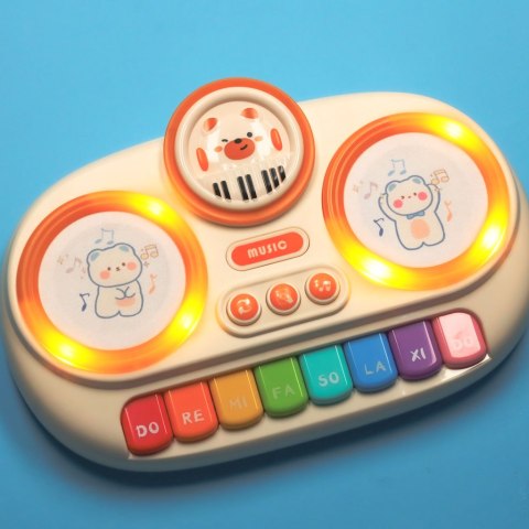 Pianinko organki interaktywne dla dzieci edukacyjne beżowy