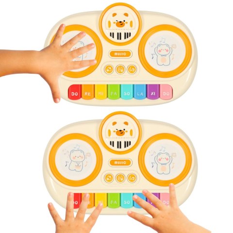 Pianinko organki interaktywne dla dzieci edukacyjne beżowy