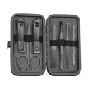 Zestaw akcesoriów do manicure, pedicure w etui, czarny 12w1 AK21