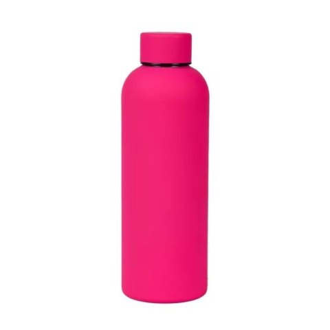 BUTELKA, BIDON TERMICZNY, TERMOS 500ML, STAL NIERDZEWNA, FUKSJA BD46F