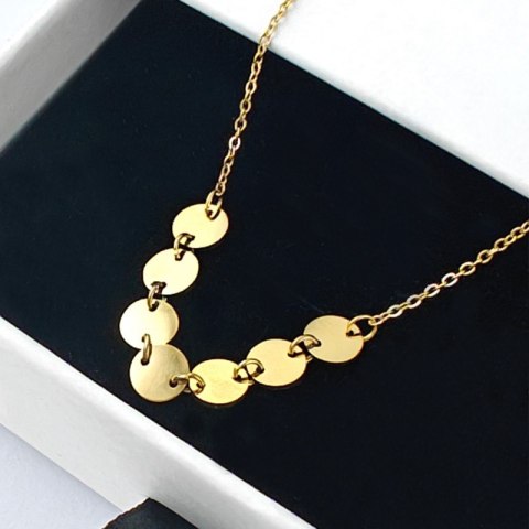 Naszyjnik stal chirurgiczna złoty NST1027