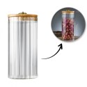 Cukiernica, pojemnik ryflowany z przykrywką bambusowa, rozm. L, 1150 ml 1szt SZK169