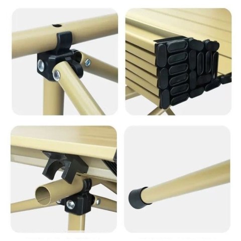 Składany stół cateringowy, turystyczny, piknikowy 53 x 51 cm beżowy SC10JBR