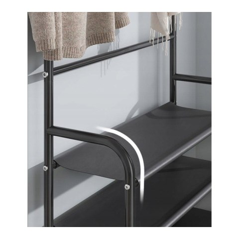 Stojący wieszak na ubrania, odzież, 4 półki na buty 80 x 26 x 152 cm SZ37