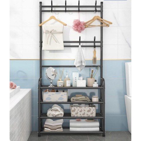 Stojący wieszak na ubrania, odzież, 4 półki na buty 80 x 26 x 152 cm SZ37