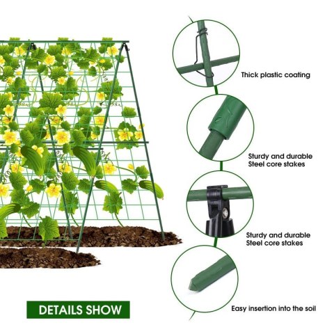 Składana kratka, podpórka, siatka do ogórków, pomidorów 120 x 120cm OA03