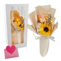 Bukiet zapachowych kwiatów mydlanych w pudełku na prezent, świecące LED BUK17ZO