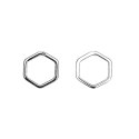 Kolczyki delikatne wielokąty, delikatne srebrne K314S