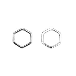 Kolczyki delikatne wielokąty, delikatne srebrne K314S