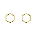 Kolczyki delikatne wielokąty, delikatne złote K314Z