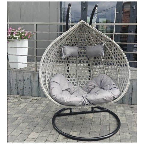 Fotel wiszący, huśtawka kokon z poduszkami DWUOSOBOWY KR29