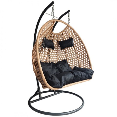 Fotel wiszący, huśtawka kokon z poduszkami DWUOSOBOWY KR34