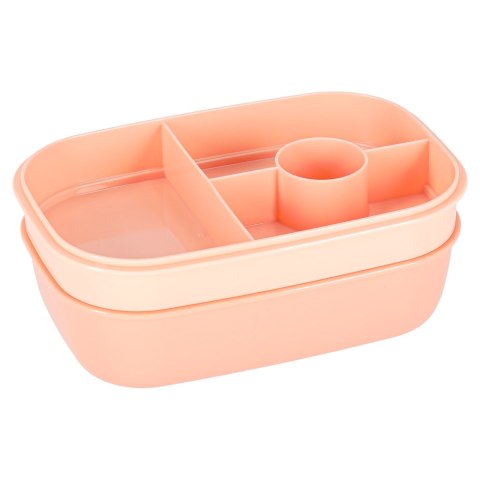 Lunch box śniadaniówka pudełko śniadaniowe z przegródkami dzielone 1900ml morelowe