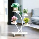 Kwietnik, regał, stojak na kwiaty metalowy na kółkach 50x 25x 80cm SZ43B