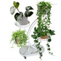 Kwietnik, regał, stojak na kwiaty metalowy na kółkach 50x 25x 80cm SZ43B