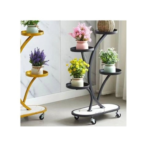 Kwietnik, regał, stojak na kwiaty metalowy na kółkach 50x 25x 80cm SZ43CZ