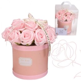 Flower box, bukiet zapachowych kwiatów mydlanych w pudełku 21szt. 19x16cm BUK08R