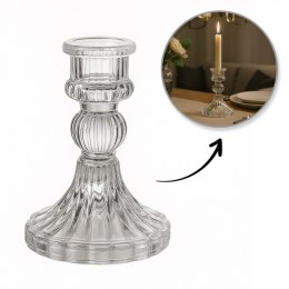 Świecznik dekoracyjny, szklany Glamour 10 cm - SW11