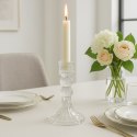 Świecznik dekoracyjny, szklany Glamour 13 cm - SW15