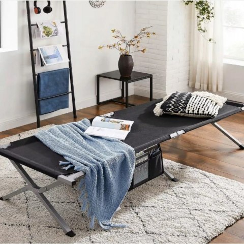 Łóżko turystyczne, polowe, kanadyjka 190 x 62cm składane w pokrowcu AR04CZ