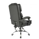 Fotel biurowy obrotowy MASTER PRESTIGE, podnóżek i masażer- ecoskóra czarny KO42CZ
