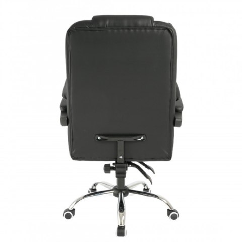 Fotel biurowy obrotowy MASTER PRESTIGE, podnóżek i masażer- ecoskóra czarny KO42CZ