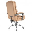 Fotel biurowy obrotowy MASTER PRESTIGE, podnóżek i masażer- ecoskóra kawowy KO42CAP