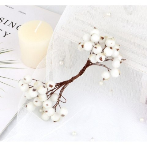 Mroźna jarzębina biała sztuczna 20szt wiązka GLZ01