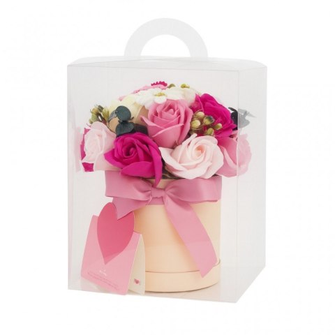 Flower box, bukiet zapachowych kwiatów mydlanych w pudełku 16х16x23cm BUK23