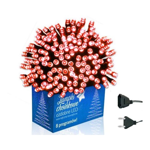 Światełka lampki wewnętrzne/zewnętrzne 500 LED CZERWONE LAMP04CZE