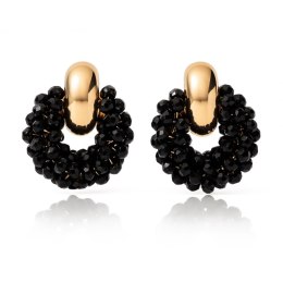 Kolczyki przy uchu ozdobne wianiuszki z koralikami K1716