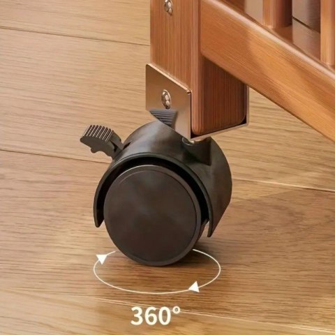 Bambusowy regał, mobilna szafka na kółkach 30 x 50 x 82cm SZ48